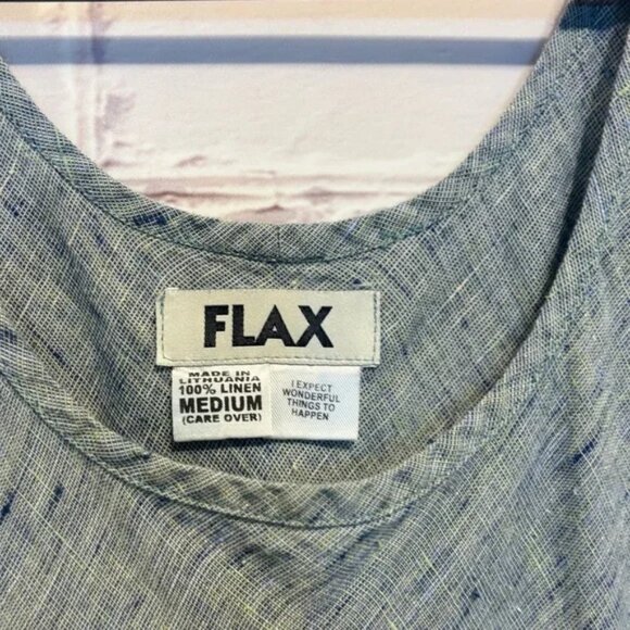 FLAX blue sleeveless top M - Picture 4 of 8